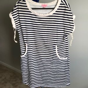 Lilly Pulitzer Striped Dress/Coverup w/ Pockets! M